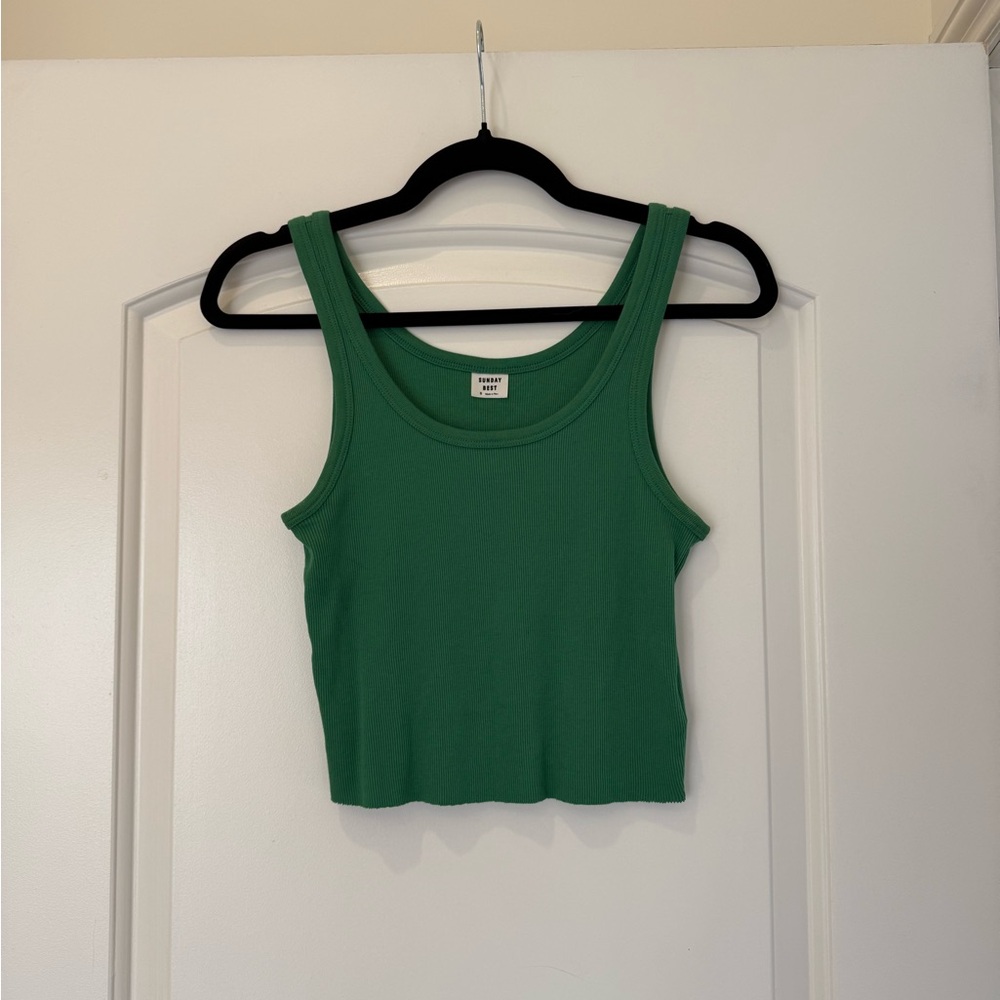 Sunday Best Vibrant Green Tank Top